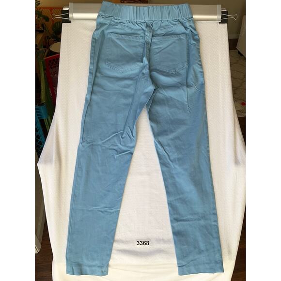 Isaac Mizrahi Women Stretch Straight Leg Khaki Pants size 0 US, Light Blue - Picture 11 of 11